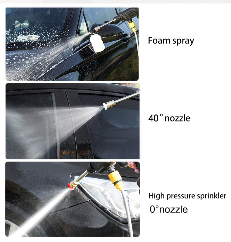 High Pressure Electric Car Washer Gun with 48v Lithium Water Jet Foam, Rechargeable (Complete Kit)