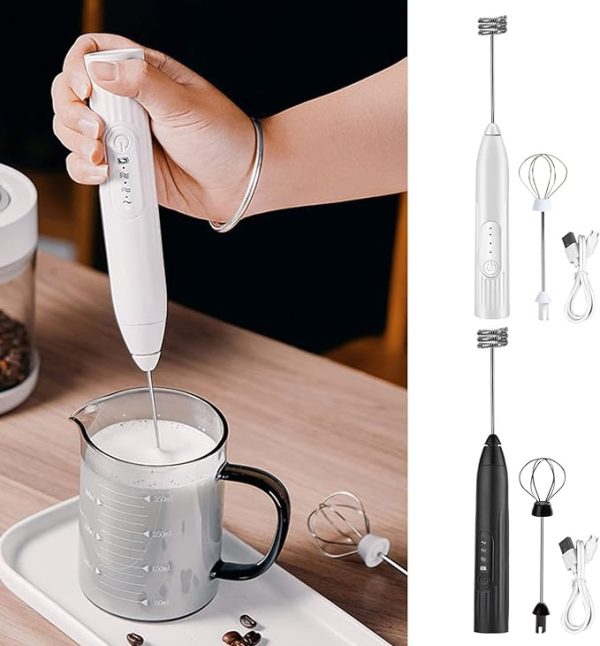 Rechargeable Coffee Beater ,Egg Beating, Milk Coffee Mixing, Portable And Lightweight, Perfect For Cappuccino, Latte, Baking, And Smoothies