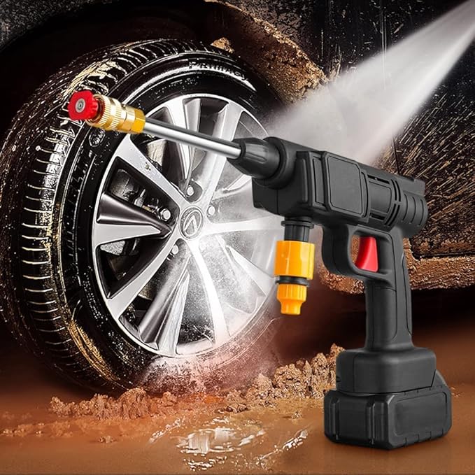 High Pressure Electric Car Washer Gun with 48v Lithium Water Jet Foam, Rechargeable (Complete Kit)