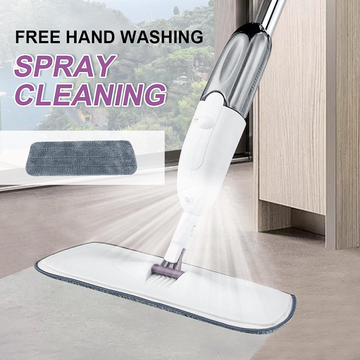 Microfiber Water Spray Mop For House Cleaning, Wet And Dry Floor, Home Dust, Dirt Cleaner Lightweight 360 Degree Spin Microfiber Mop