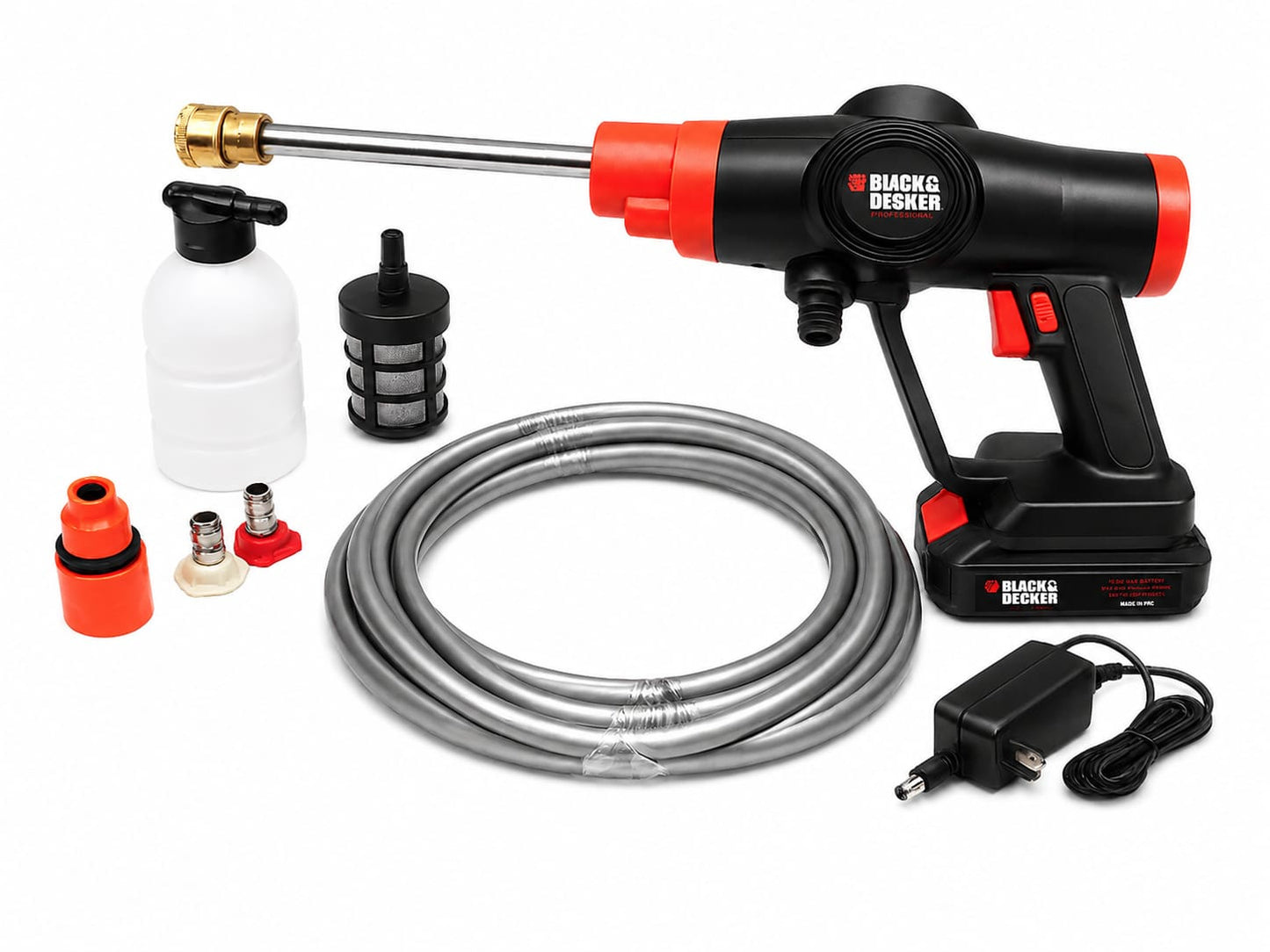 BLACK & DECKER Imported Cordless High Pressure Washer with Lithium Battery Power for Cars and Solar Panels