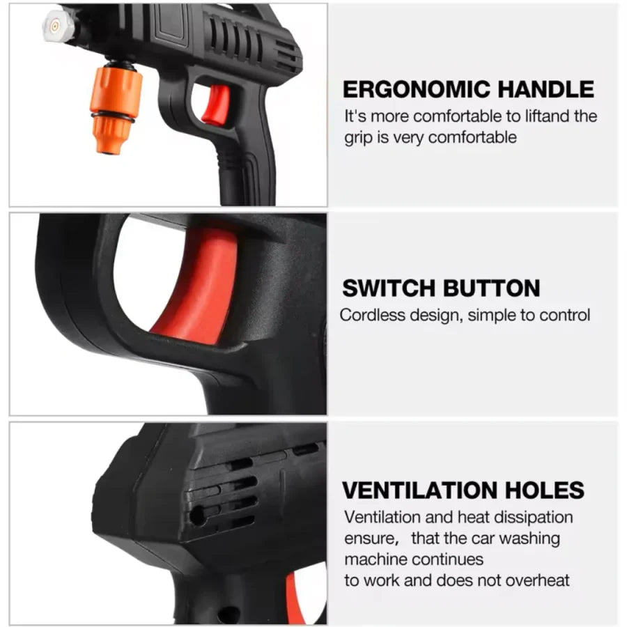 BLACK & DECKER Imported Cordless High Pressure Washer with Lithium Battery Power for Cars and Solar Panels