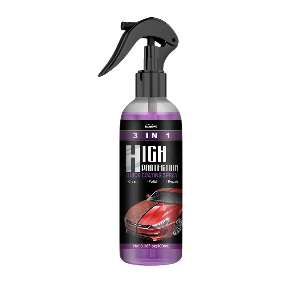 3 In 1 High Protection Quick Car Coating Spray, Ceramic Car Coating Spray Crystal Coating For Car (100 Ml)