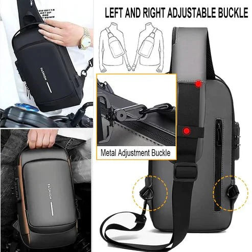 Ultimate Men's Sling Bag, Crossbody bag. Style, Comfort, and Organization in One! Chest Bag Shoulder Usb Charging