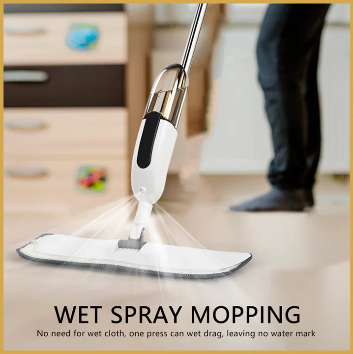 Microfiber Water Spray Mop For House Cleaning, Wet And Dry Floor, Home Dust, Dirt Cleaner Lightweight 360 Degree Spin Microfiber Mop